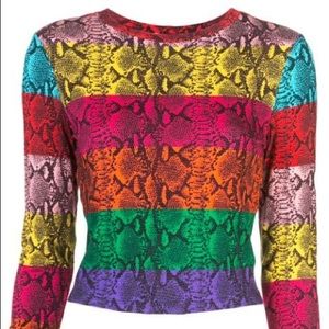 Alice and Olivia rainbow snake top 🌈🐍